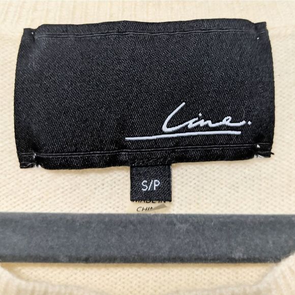 LINE Cream Cashmere Crew Neck Sweater S - Picture 3 of 6